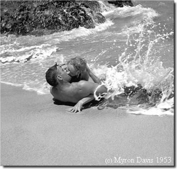 Pic: "Burt Lancaster & Deborah Kerr faking it in 'From Here to Eternity'" - © 1953 Myron Davis - courtesy of the author - Please do not steal - Size: 26k
