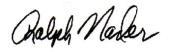 Pic: "Ralph Nader's signature" Photo, Jan Baughman - Size: 4k